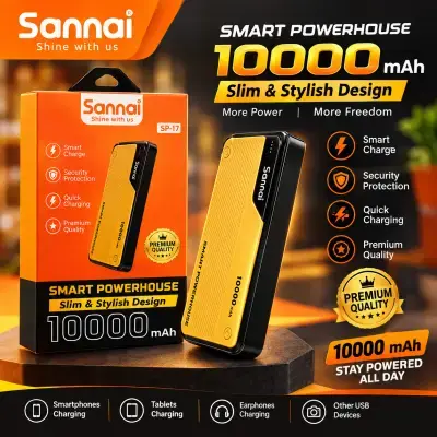 Sannai SP-17 10000mAh Power Bank – Smart &amp;amp; Stylish